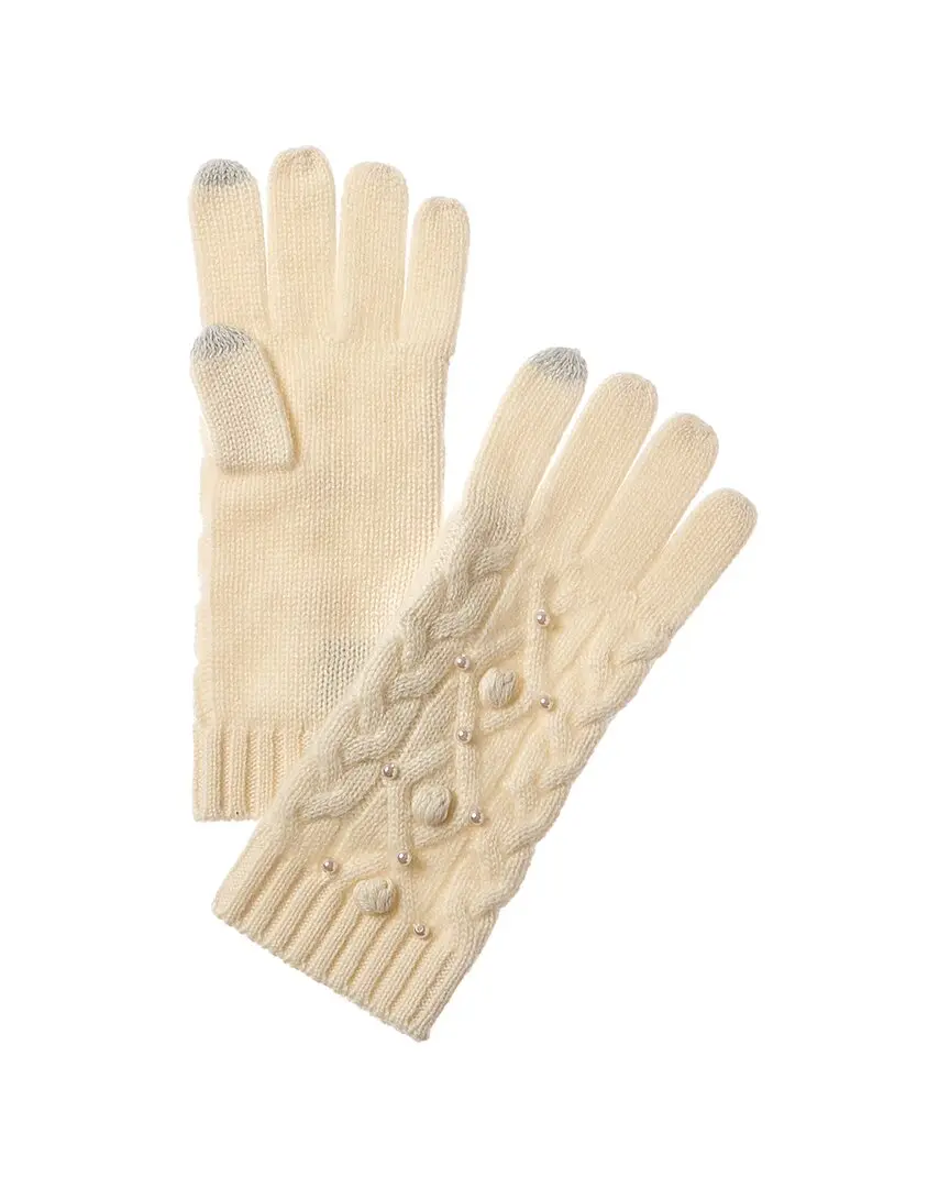 Forte Cashmere Pearl Cable Cashmere Gloves Forte Cashmere Pearl Cable Cashmere Gloves