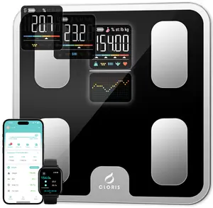 CLORIS Smart Scale for Body Weight Fat, Digital Bathroom Weighing Machine for Accurate BMI Muscle Mass Composition Health Analyzer with App Bluetooth