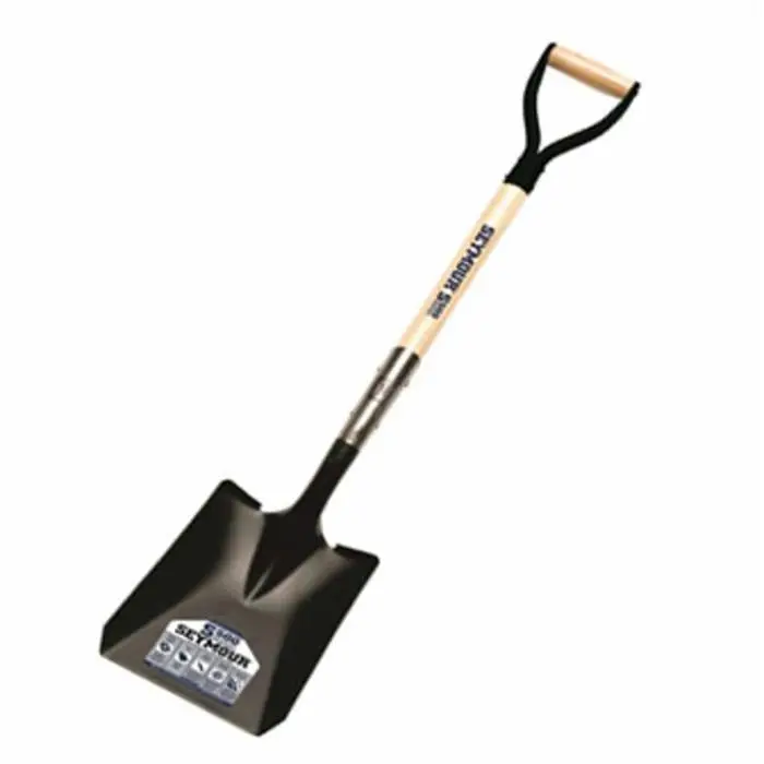 Seymour Midwest 49333 S500 DHSP Metal Shovel with Wood Handle and Met D-Grip, Ideal for Gardening, Lawn Maintenance, Leisure Times