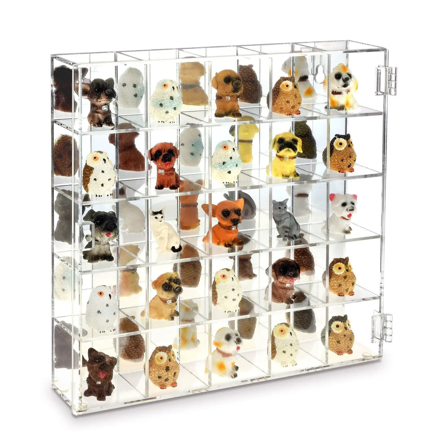 #COT1855 Mountable 25 Compartments Display Case w/ Mirrored Back