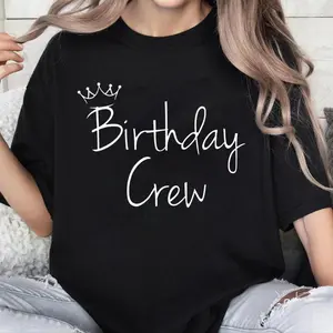 100% Cotton Birthday Shirt for Women It's My Birthday T-Shirt Bday Party Matching Crew Crewneck Tee