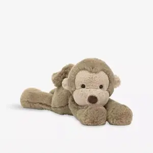 Cute Medium-Sized Smudge Monkey Plush Toy 24 cm Soft Cotton Huggable Zoo Gift for Children's Play Collection Adorable Monkey Doll Stuffed Animal