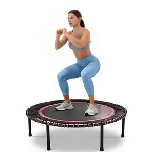 SAYGOGO 48 INCH Springless Mini Fitness Trampoline , Indoor/Outdoor Exercise Rebounder for Quieter and Safer Workouts, Loading 450lbs, GYM Jumping Cardio Trainer ,Family Kids & Adult Exercise Trampoline