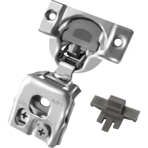 (2 pcs) 1 5/16" Overlay Cabinet Door Hinges, 90  Restricted Opening Angle Soft Closing  Frame Hinges, 6-Ways 3-Cam Adjustment, Concealed Kitchen Cabinet Door Hinges with Screws