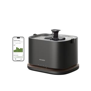 PETLIBRO APP Monitoring & Cordless Cat Water Fountain,Cordless Cat Fountain Battery Operated, App Monitoring 3L/101oz Dockstream 2 Pet Water Fountain with Stainless Steel Tray, 5GHz WiFi Dog Water Bowl Dispenser