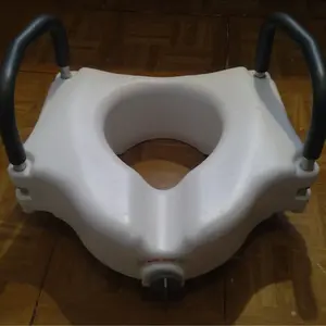 McKesson Raised Toilet Seat with Lock and Arms, 300 lb Weight Capacity Adjustable