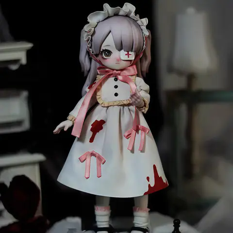 NYSSA Nessa Gothic Nightmare 12-Inch BJD Character (18.5 cm) Series Figures Blind Box, 12-Point Articulation PVC Collectible Action Figure, 1 Hidden Sealed Figurine for Doll Enthusiasts & Collectors