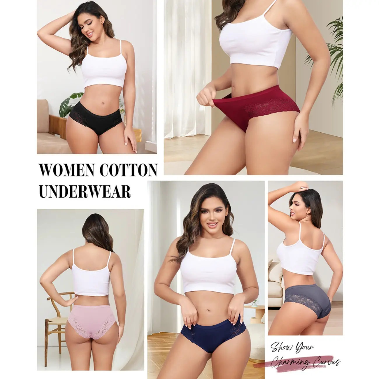 LEVAO Women Cotton Boyshort Panties Underwear Stretch Boxer Briefs Hipster 4 Pack price in UAE | Amazon UAE