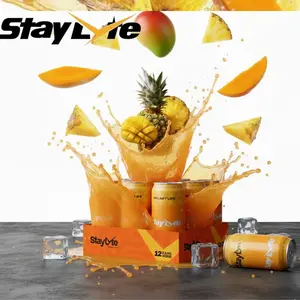 Sports Wellness Drink  12 in 1 StayLyte Tropical Zest 12Pack Sparkling Mango Electrolyte Drink Zero Sugar Calorie-Free Clean Caffeine B Vitamins Natural Flavor Hydration Energy Boost Post-Workout Recovery Keto Friendly No Artificial Sweeteners  Rich Sport