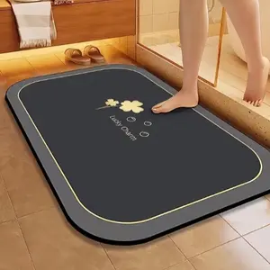 Modernized Magic Mat Bathroom,Rubber Quick Dry Bath Mat,Absorbent Mat Non-Slip Bathroom Rug Set Backed for Bathroom Kitchen Shower Sink