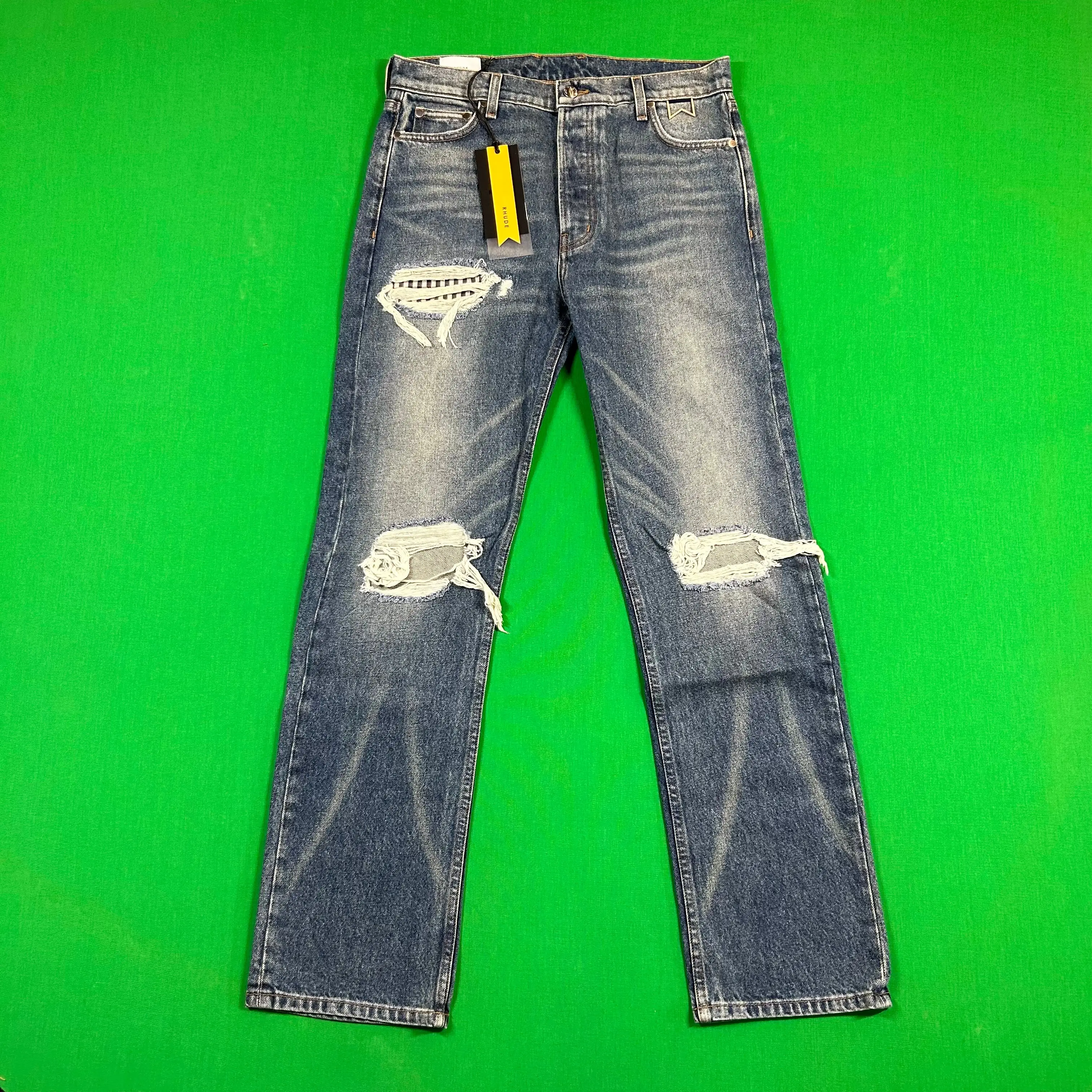 RHUDE Authentic Boxer Indigo Denim Mens Jeans Size 33 MSRP:$748.00