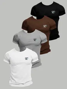Breathable Moisture-Wicking Crewneck T-Shirt, Soft Fabric, Ideal for Home Relaxation & Outdoor Activities, Unisex Casual Style