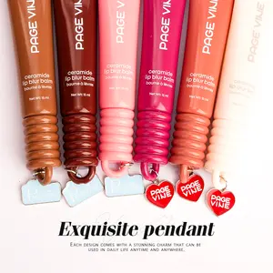 Portable Lip Gloss with Keychain, Long Lasting Moisturizing & Plumping Lip Balm, High Shine Non-Sticky Gloss for Soft Fuller Lips, Reduces Lip Lines, Easy Carry for Travel