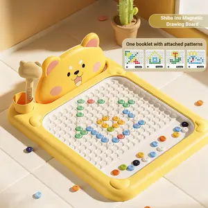 Children's magnetic drawing board, safe, non-toxic, inkless, rewritable, with matching picture book + 90-degree rotating design, portable for home and travel, an educational toy and gift for toddlers.