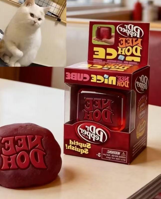 /Wine Red Ice Cube Squishy Toy Soft Mochi Squeeze Stress Relief Toy for Kids and Adults/