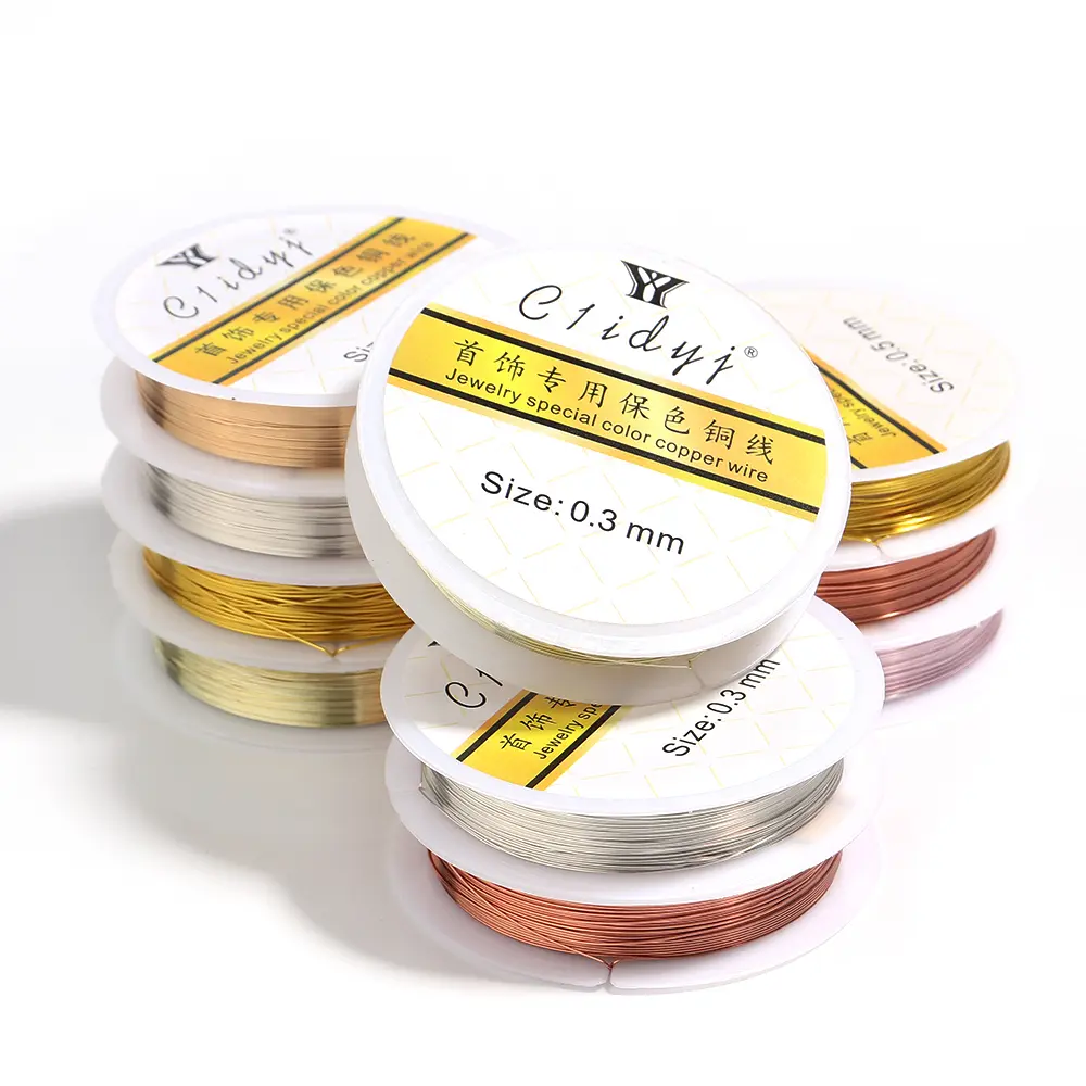 1.5-20m/lot 0.2-1mm Color Retention Beading Copper Wire For Jewelry Making DIY Necklace Bracelet Crafts Accessories