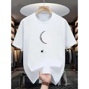 COD Men's Fashion Printed T-Shirts  Casual Cotton Menswear Soft Streetwear Top Classic Jeans Original Pants  Round Neck Shortsleeve