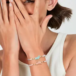 4pcs/Set BFF Necklace And Bracelets Friendship Adjustable Necklace Bracelet Set For Girls Best Gifts