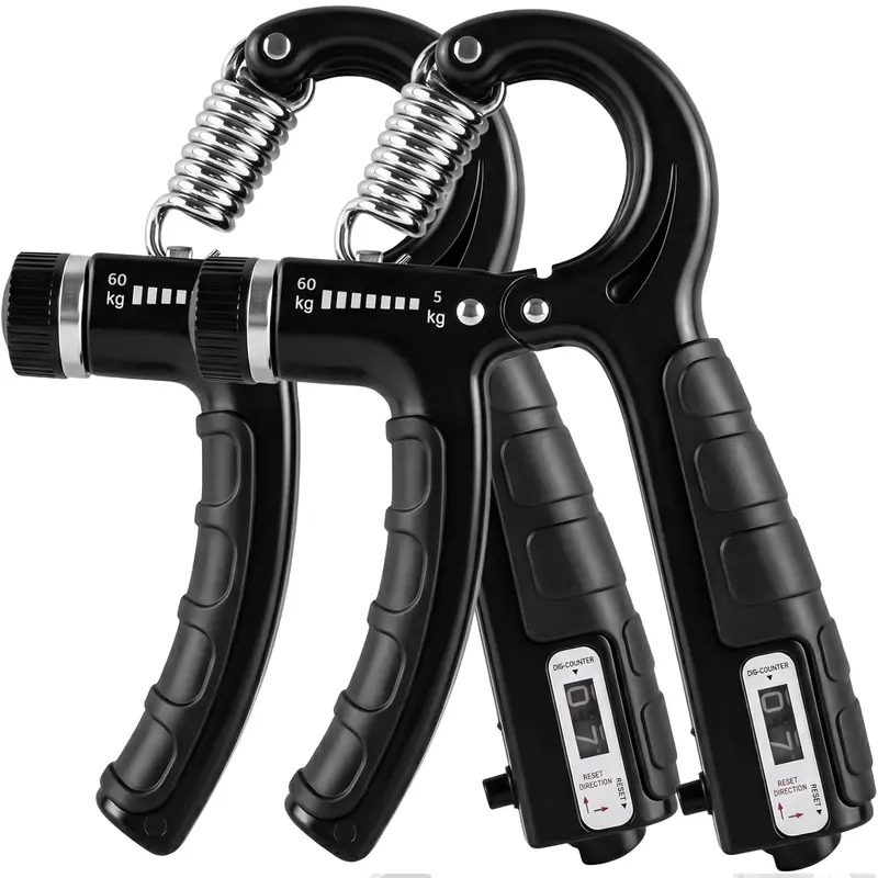 5-Pack Grip Strengthener Kit - Adjustable Hand Grip Trainer, Travel-Ready Car Interior Accessory for Home Gym, Rehabilitation, Forearm Strength Enhancement