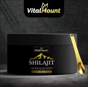 VitalMount Shilajit Himalayan Shilajit Organic Resin 30g - Maximum Potency 500mg Serving – 85+ Trace Minerals with Fulvic & Humic Acid for Daily Energy & Vitality, 30 Grams (2 Months Supply)