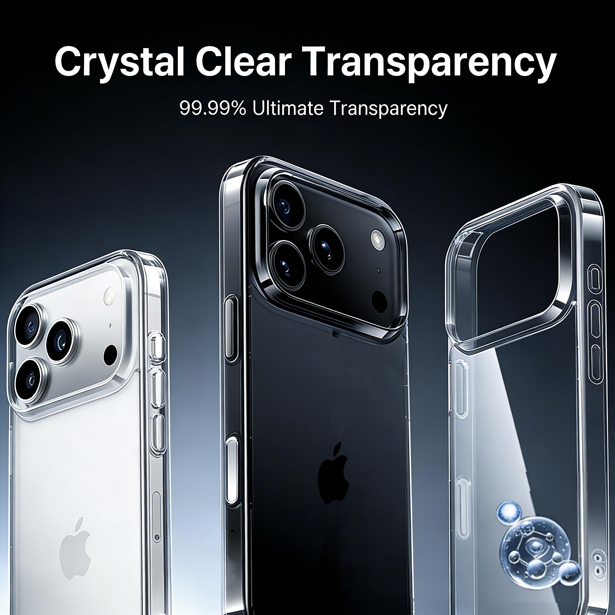 Clear Case for iPhone 17 16 15 14 13 12 11 X/XS Pro Max Plus, Military-Grade Shockproof Non-Yellowing Full Body Hard Protective Phone Cover Perfect Gift for Her/Him