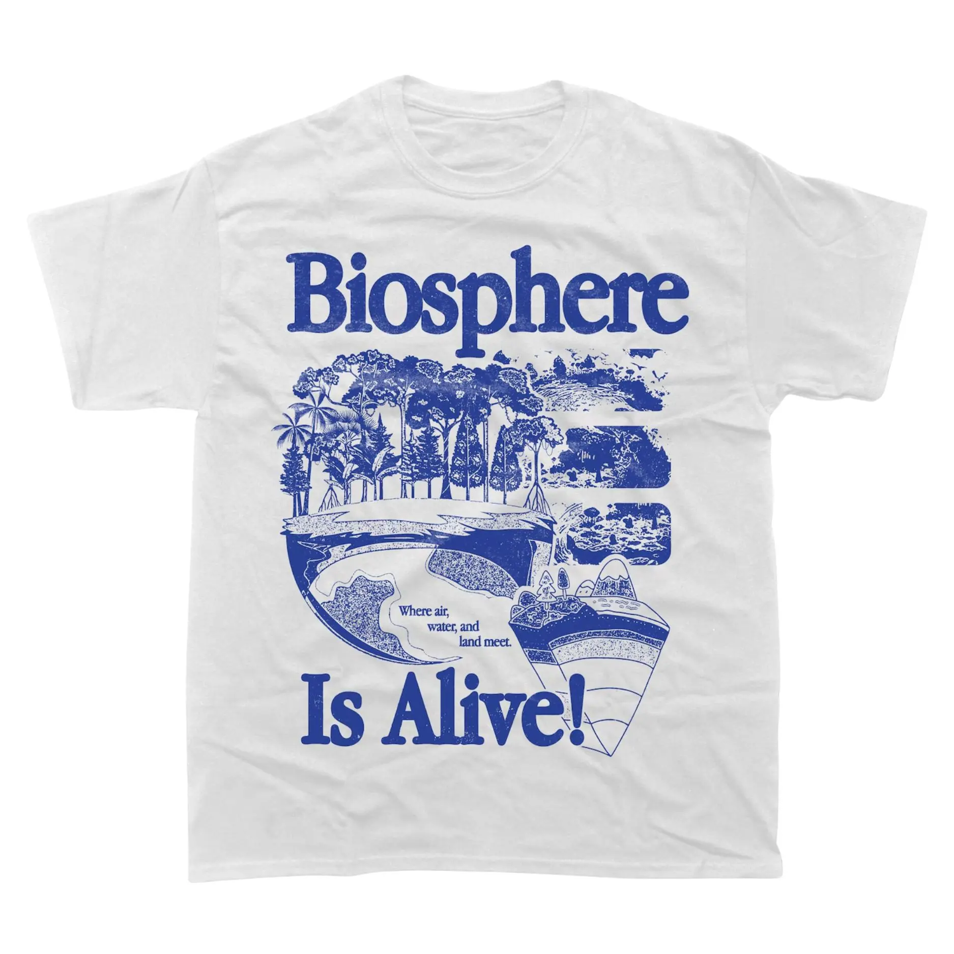 Biosphere Vintage Science T-Shirt, Retro Biology Nature Graphic Tee, Earth Ecosystem Shirt, Unisex Streetwear Tee,  Cotton shirt, Y2k Shirt, Trending, Environmental Planet Life 90s Style Gift