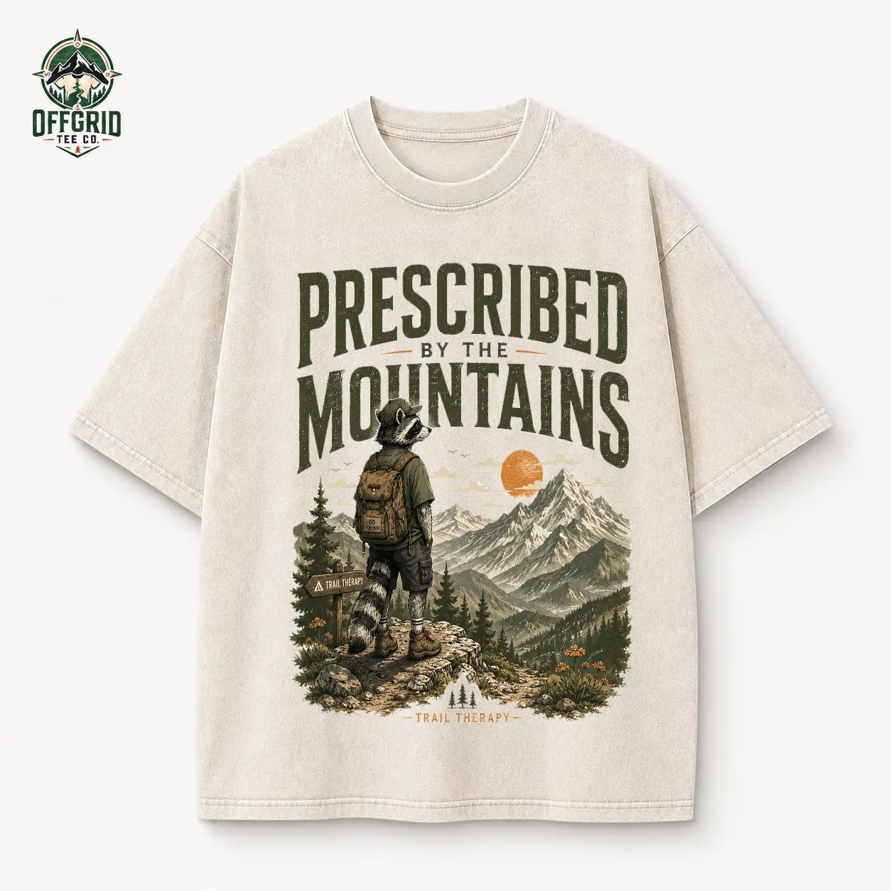 Prescribed By The Mountains Graphic T-Shirt, Retro Outdoor Hiking Tee, Casual Adventure Top for Mountain and Trail Enthusiasts, Peak Camping Tee