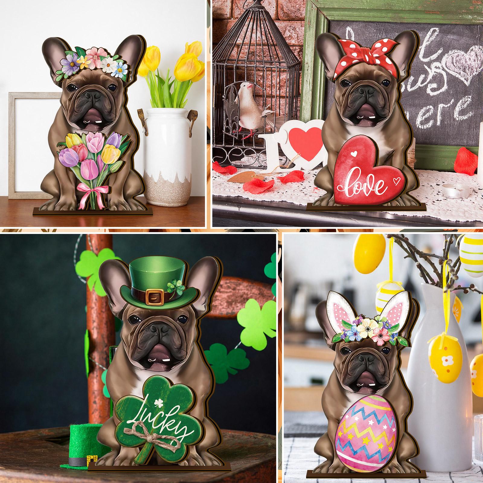 Cute Animals Sign Gift Cat Wooden Sign Desk Decor Golden Retriever Cat Labrador Dachshund Highland Cow Interchangeable Ornaments with Magnet Detachable Hats for Summer Holiday Seasonal Birthday Party, Gift for Pet Owning Families and Animal Lovers Cute Animals Sign Gift Cat Wooden Sign Desk Decor Golden Retriever Cat Labrador Dachshund Highland Cow Interchangeable Ornaments with Magnet Detachable Hats for Summer Holiday Seasonal Birthday Party, Gift for Pet Owning Families and Animal Lovers