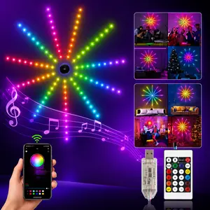 RGB Fireworks Pattern LED Wall Light / Fireworks Pattern Ambient Wall Lamp. Our main focus is  ambiance transformation, gaming  backdrops, party lighting effects, dorm decor, and gifts. Don't treat it just as ordinary LED strip lights anymore. room home