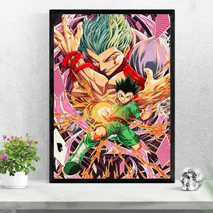 Hisoka and Gon Battle Aura Hunter x Hunter Anime Poster Intense Energy Wall Decor
