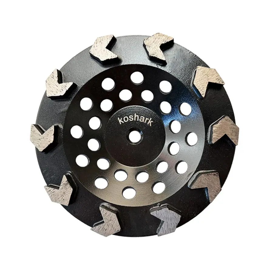 Koshark High-Performance Heavy Duty Circular Diamond Grinding Wheel, 4.5/5/7 Inches, M14 Thread, Ideal for Concrete, Paint, Epoxy, Mortar, Coating Removal
