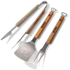 Football Fan Shop Officially Licensed NFL Classic Series 3-piece BBQ Set - Browns