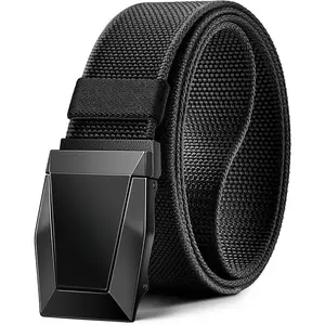 Tactical Belt for Men, Men Stretch Nylon Web Gift Belt 1.5 "-Hiking Rigger Military Work-Quick Release