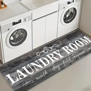 Wood Grain Print Thick Flannel Runner Rug Ultra Soft Comfortable Non Slip Machine Washable Sturdy Household Floor Mat Ideal For Laundry Room Kitchen Hallway Bedroom Bathroom Sink Indoor Home Daily Use accessories massager foot