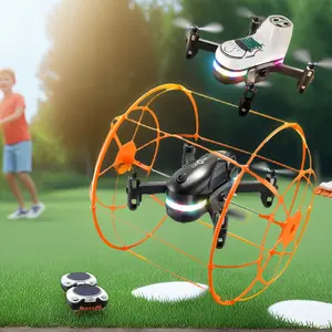 Unbreakable Kids Drone with 2 Covers: Do 360° Stunts Indoors Safely | Extra Battery Included