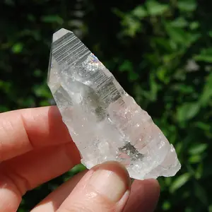 3in 87g DT Lemurian Seed Quartz Crystal Laser Master Starbary, Internal Rainbows, Peñas Blancas, Colombia