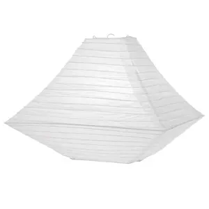 14" Beige Pagoda Unique Shaped Paper Lantern