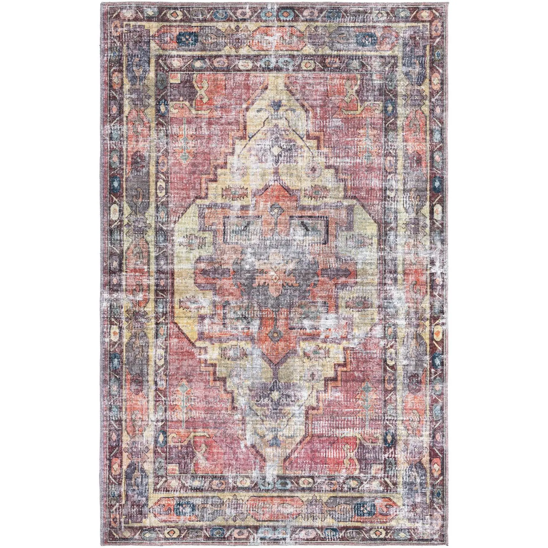 Yellow Pink 5' 3 x 8'