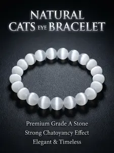 Cat Eye Stone Bracelet Bangle, Elegant Jewelry Accessory, Perfect for Daily Wear, Unique Gift Idea, Enhance Your Style