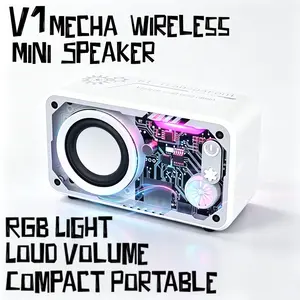 2026 Epic RGB LED Bluetooth Speaker, Wireless Portable Boombox Heart Grid Details, Super Loud Bass Lights Sync Music Party Essential