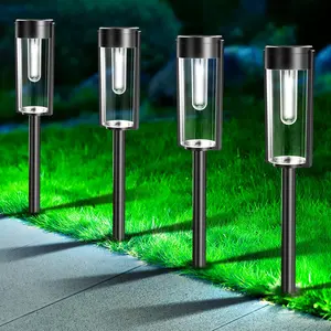 KOOPER Solar Pathway Lights Outdoor, 6 Pack Solar Outdoor Lights, IP65 Waterproof Auto On/Off Solar Powered Landscape Path Lights Outdoor Solar Lights for Outside Garden Yard Lawn Patio Walkway