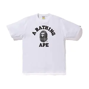 BAPE Check College Tee White/Black