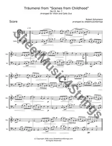 Schumann, R. - Traumerei (Violin and Cello Duo)