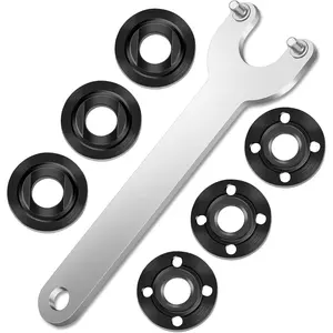 7 count Angle  Nut Angle  Flange Wrench Kit, 5/8-11 Flange Metal Lock Nut, Compatible with , Milwaukee, Makita, Metabo, Bosch, Ryobi, Black & Decker 4.5" 5"  Parts