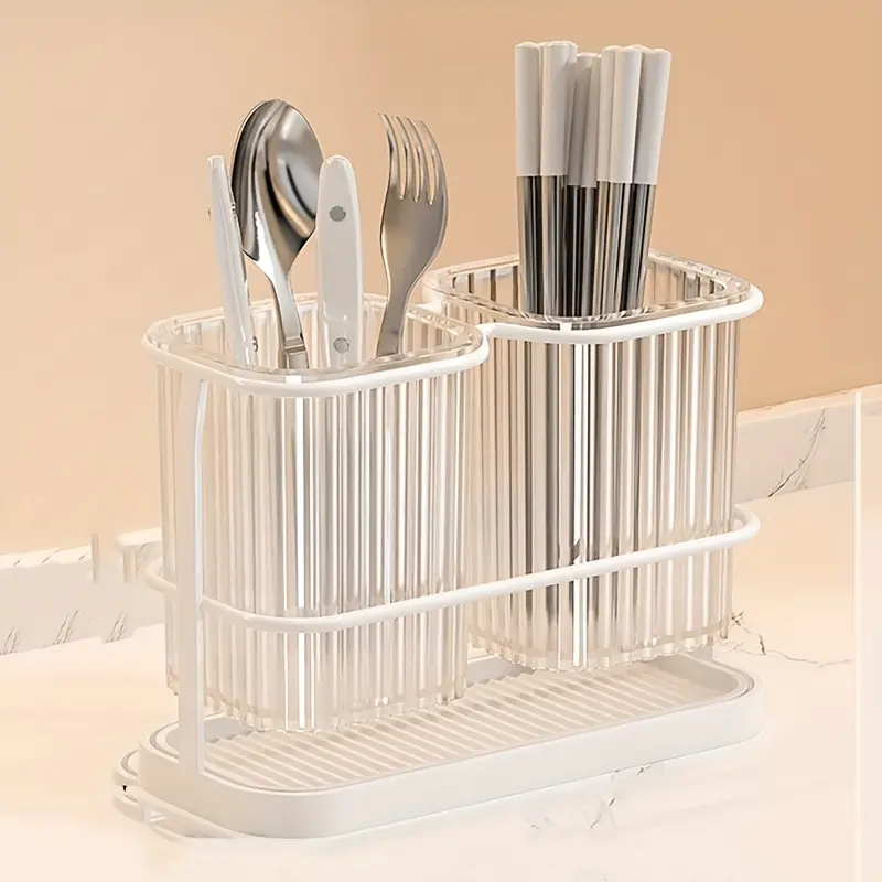 1pc Multi-functional Countertop Shelves, Kitchen Chopsticks, Spoons, Knives, Storage and Drain Racks, and Can Be Wall-hung with Light Luxury Chopstick Holders