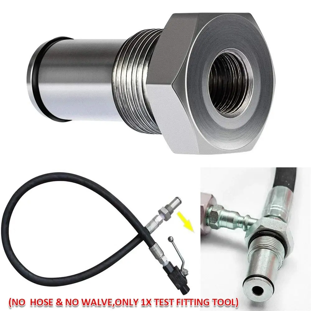6.0 High Pressure Oil System IPR Air Test Fitting Kit for Ford 6.0L Powerstroke - Steel Automotive Tool, Hand Tight Design Seal Test Accessory for High Tightness Engine Leak Detection (No Scan Tool Required)