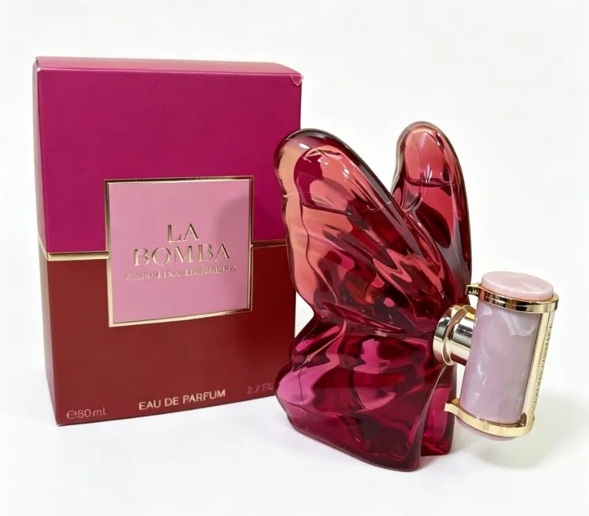 Carolina Herrera La Bomba Women Eau De Parfum Juicy Berry Citrus Floral Musk Woody Scent Unique Pink Red Bow Shaped Bottle Pink Gold Nozzle Luxury Red Pink Gift Box Long Lasting Sweet Party Perfume For Ladies