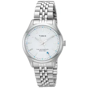 Timex Waterbury 34mm Silver-tone Ladies Watch TW2U23400