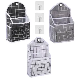 3PCS Wall Hanging Organizer Bag Over Door Hanging Storage Hanging Basket for Bathroom,Bedroom,Camper Rv