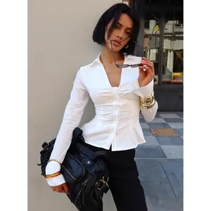 Elowenn Long Sleeve Top White